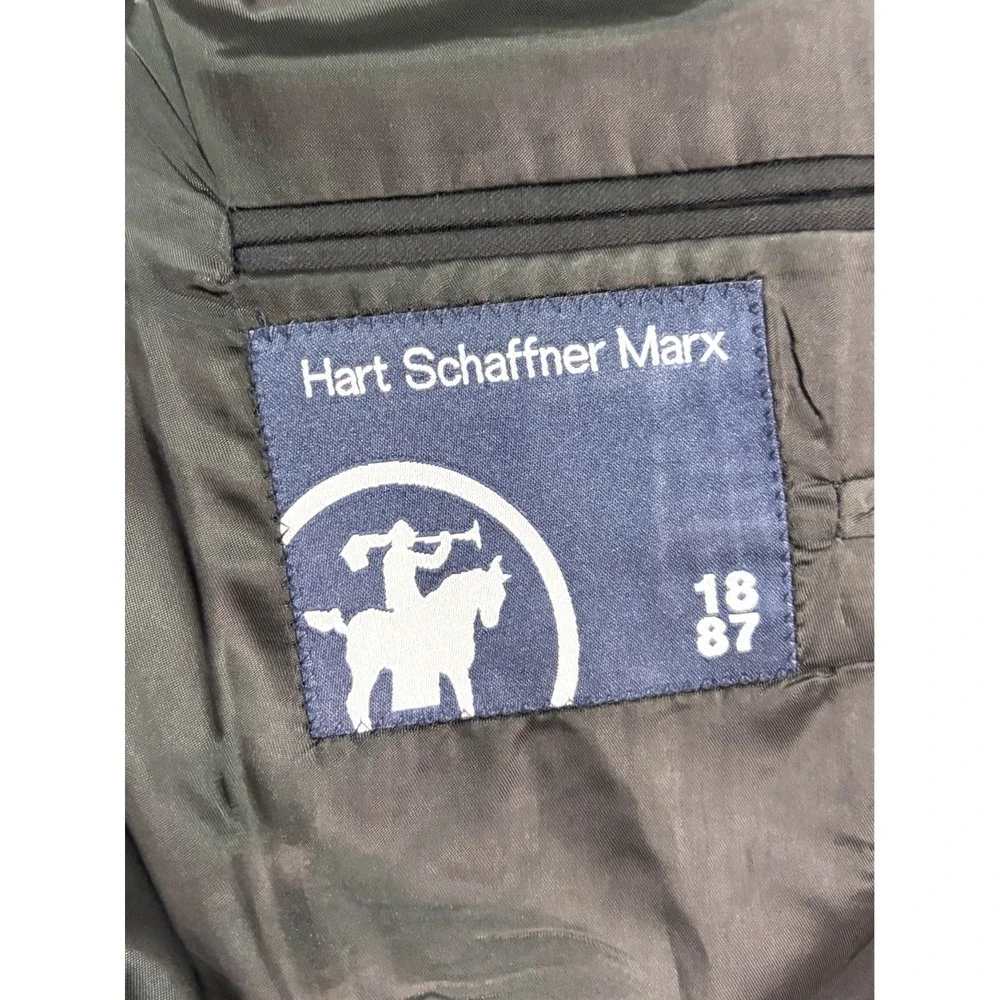 Hart Schaffner Marx 46XL 46L Black‎ Tuxedo Jacket Blazer Tux Evening Formal Wool